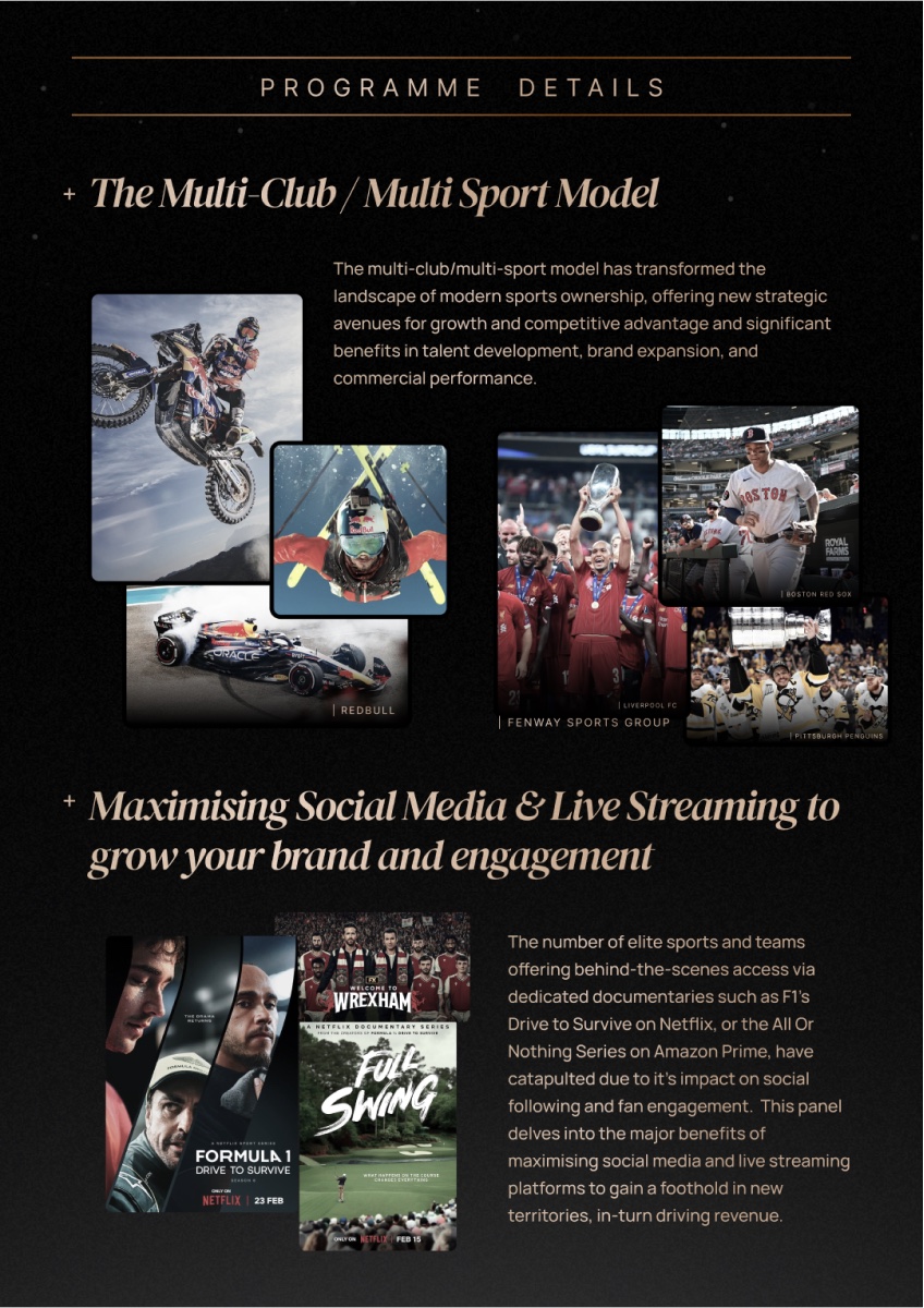 Speaker card for Domingo Soares de Oliveira at the International Sports Summit.